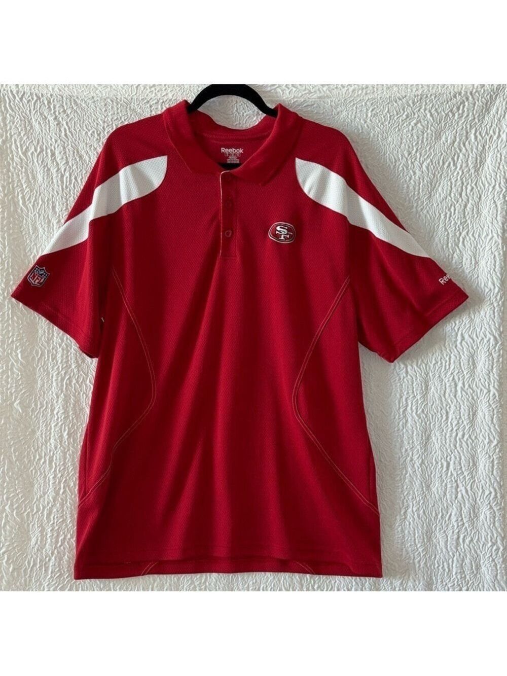 Reebok NFL San Francisco 49ers Polo Short Sleeve Shirt